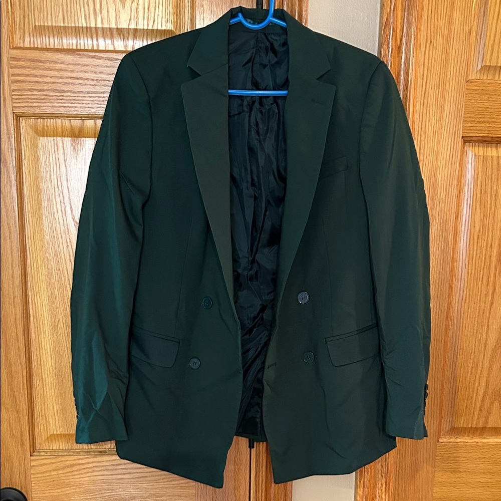 BoohooMAN Classic Dark Green Men's Blazer Size 36